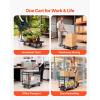 image:imageVEVOR Platform Truck 2000 lbs Capacity Steel Flatbed Cart 47 Length x 24 Width x 32 Height Flat Dolly Hand Trucks with 5 Nylon Casters HeavyDuty Utility Push Carts for Luggage Moving287  185  323 in  730  470  820 mm