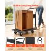 image:imageVEVOR Platform Truck 2000 lbs Capacity Steel Flatbed Cart 47 Length x 24 Width x 32 Height Flat Dolly Hand Trucks with 5 Nylon Casters HeavyDuty Utility Push Carts for Luggage Moving287  185  323 in  730  470  820 mm