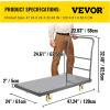 image:imageVEVOR Platform Truck 2000 lbs Capacity Steel Flatbed Cart 47 Length x 24 Width x 32 Height Flat Dolly Hand Trucks with 5 Nylon Casters HeavyDuty Utility Push Carts for Luggage Moving47 x 24 x 32