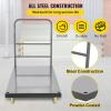 image:imageVEVOR Platform Truck 2000 lbs Capacity Steel Flatbed Cart 47 Length x 24 Width x 32 Height Flat Dolly Hand Trucks with 5 Nylon Casters HeavyDuty Utility Push Carts for Luggage Moving47 x 24 x 32