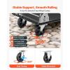 image:imageVEVOR Platform Truck 2000 lbs Capacity Steel Flatbed Cart 47 Length x 24 Width x 32 Height Flat Dolly Hand Trucks with 5 Nylon Casters HeavyDuty Utility Push Carts for Luggage Moving287  185  323 in  730  470  820 mm