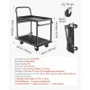 image:imageVEVOR Platform Truck 2000 lbs Capacity Steel Flatbed Cart 47 Length x 24 Width x 32 Height Flat Dolly Hand Trucks with 5 Nylon Casters HeavyDuty Utility Push Carts for Luggage Moving287  185  323 in  730  470  820 mm