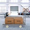 image:imageVEVOR Platform Truck 2000 lbs Capacity Steel Flatbed Cart 47 Length x 24 Width x 32 Height Flat Dolly Hand Trucks with 5 Nylon Casters HeavyDuty Utility Push Carts for Luggage Moving47 x 24 x 32