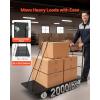 image:imageVEVOR Platform Truck 2000 lbs Capacity Steel Flatbed Cart 47 Length x 24 Width x 32 Height Flat Dolly Hand Trucks with 5 Nylon Casters HeavyDuty Utility Push Carts for Luggage Moving600276429in15257001090mm
