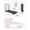 image:imageVEVOR Platform Truck 2000 lbs Capacity Steel Flatbed Cart 47 Length x 24 Width x 32 Height Flat Dolly Hand Trucks with 5 Nylon Casters HeavyDuty Utility Push Carts for Luggage Moving480  240  321in1220  610  815 mm
