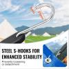 image:imageVEVOR Rubber Bungee Cords 50 Pack 21 Long Weatherproof Natural Rubber Tie Down Straps with Crimped S Hooks Heavy Duty Outdoor Tarp Straps for Securing Flatbed Trailers Canvases Cargo and More31inch 50pcs