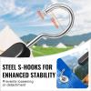 image:imageVEVOR Rubber Bungee Cords 50 Pack 21 Long Weatherproof Natural Rubber Tie Down Straps with Crimped S Hooks Heavy Duty Outdoor Tarp Straps for Securing Flatbed Trailers Canvases Cargo and More40inch 4pcs Adjustable