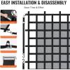 image:imageVEVOR Waterproof Cargo Net 72 in x 57 in Heavy Duty Truck Cargo NetWLL 700lbs 4 Adjustable Straps with Carabiners amp SHooks Truck Bed Cover for Trailer Pickup Boat Jeep SUV 475 x 6 ft6 x 475  1500lbs
