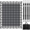 image:imageVEVOR Waterproof Cargo Net 96 in x 81 in Heavy Duty Truck Cargo NetWLL 700lbs 4 Adjustable Straps with Carabiners amp SHooks Truck Bed Cover for Trailer Pickup Boat Jeep SUV 675 x 8Polyester