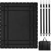 image:imageVEVOR Waterproof Cargo Net 96 in x 81 in Heavy Duty Truck Cargo NetWLL 700lbs 4 Adjustable Straps with Carabiners amp SHooks Truck Bed Cover for Trailer Pickup Boat Jeep SUV 675 x 8Waterproof