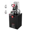 image:imageVEVOR 4 Quart Hydraulic Power Unit Double Acting Dump Trailer Pump 3200 PSI Max Relief Pressure amp 091 GPM Flow Rate DC 12V Hydraulic Pump with Metal Reservoir for Dump Trailer Car Lifting Black12 Quart