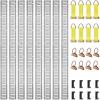 image:imageVEVOR E Track TieDown Rail Kit 32PCS 5FT ETracks Set Includes 8 Steel Rails amp 8 O Rings amp 8 TieOffs with DRing amp 8 End Caps Securing Accessories for Cargo Motorcycles and Bikes5FT32Pcs