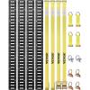 image:imageVEVOR ETrack TieDown Rail Kit 5 E Tracks Set 16Pcs Includes 4 Steel Rails amp 2 Single Slots amp 6 ORings amp 4 TieOffs wDRing amp 2 Ratchet Straps Cargo Motorcycles Bikes Securing Accessories5 Rail Kit16Pcs