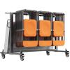image:imageVEVOR Folding Chair Rack 400 LBS Capacity HeavyDuty Chair Cart for 42 Chairs or 12 Tables MultiFunction Chair Storage Dolly with Rubber Wheels and Holders Large Chair Holder Matte BlackMatte Black