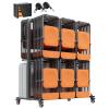 image:imageVEVOR Folding Chair Rack 800 LBS Capacity HeavyDuty Chair Cart for 84 Chairs 12 Tables42 Chairs DualLayer Chair Storage Dolly with Rubber Wheels and Holders Large Chair Holder Matte Black