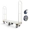 image:imageVEVOR Platform Truck 2000 lbs Capacity Steel Flatbed Cart 47 Length x 24 Width x 32 Height Flat Dolly Hand Trucks with 5 Nylon Casters HeavyDuty Utility Push Carts for Luggage Moving600  161  595 in 1525  410  1510 mm
