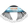 image:imageVEVOR Rubber Bungee Cords 50 Pack 21 Long Weatherproof Natural Rubber Tie Down Straps with Crimped S Hooks Heavy Duty Outdoor Tarp Straps for Securing Flatbed Trailers Canvases Cargo and More24inch 10pcs