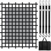 image:imageVEVOR Waterproof Cargo Net 96 in x 81 in Heavy Duty Truck Cargo NetWLL 700lbs 4 Adjustable Straps with Carabiners amp SHooks Truck Bed Cover for Trailer Pickup Boat Jeep SUV 675 x 8Polyester