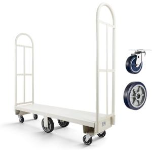 image:imageVEVOR Platform Truck 2000 lbs Capacity Steel Flatbed Cart 47 Length x 24 Width x 32 Height Flat Dolly Hand Trucks with 5 Nylon Casters HeavyDuty Utility Push Carts for Luggage Moving600  161  595 in 1525  410  1510 mm