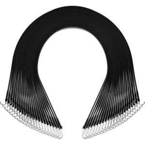 image:imageVEVOR Rubber Bungee Cords 50 Pack 21 Long Weatherproof Natural Rubber Tie Down Straps with Crimped S Hooks Heavy Duty Outdoor Tarp Straps for Securing Flatbed Trailers Canvases Cargo and More21inch 50pcs