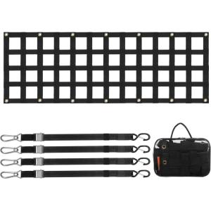 image:imageVEVOR Tailgate Net for Truck Bed 54 in x 18 in Cargo Net Durable with 4 Adjustable Buckle Straps CrossReinforced Design Extendable amp Durable Suitable for Truck Trailer Pickup Boat Jeep SUV60 in x 18 in