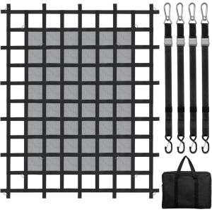 image:imageVEVOR Waterproof Cargo Net 72 in x 57 in Heavy Duty Truck Cargo NetWLL 700lbs 4 Adjustable Straps with Carabiners amp SHooks Truck Bed Cover for Trailer Pickup Boat Jeep SUV 475 x 6 ft6 x 475  1500lbs