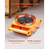 image:imageVEVOR 4PCS Machinery Skates Dollies 17637 lb Heavy Duty Equipment Moving Skates with 4 PU Wheels 360 Rotation NonSlip Cap LowProfile Industrial Mover Rollers for Factory Warehouse Workshop4piece Pu Wheels