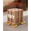 image:imageVEVOR 4PCS Machinery Skates Dollies 17637 lb Heavy Duty Equipment Moving Skates with 4 PU Wheels 360 Rotation NonSlip Cap LowProfile Industrial Mover Rollers for Factory Warehouse Workshop4 Pcssteel Wheels