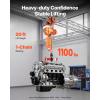 image:imageVEVOR Electric Chain Hoist 2200 lbs Load Capacity 10 ft Lifting Height 120V Single Phase Overhead Crane with Chain 10 ft Wired Remote Control for Garage Shop Hotel and Home1100lbs 20FT