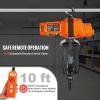 image:imageVEVOR Electric Chain Hoist 2200 lbs Load Capacity 10 ft Lifting Height 120V Single Phase Overhead Crane with Chain 10 ft Wired Remote Control for Garage Shop Hotel and Home2200lbs 10FT