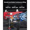 image:imageVEVOR Electric Hoist with Remote Control 440 lbs Material Handling Tool 110V Electric Hoist with 14ft Remote Control for Factories Warehouses Construction Site Attic2200LBS WirelessWired