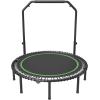 image:imageVEVOR Foldable Mini Trampoline 51 Inch Fitness Rebounder Max Load 450lbs Exercise Trampoline Stable amp Quiet Trampoline with 4 Level Height Adjustable Foam Handle for Adults IndoorGarden Workout48 Round Bungee cords Handle