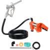 image:imageVEVOR Fuel Transfer Pump 12V DC 10 GPM 14 HP Portable Electric Diesel Transfer Pump with Automatic ShutOff Fuel Nozzle High Flow Long Inlet amp Outlet Hose for Diesel Kerosene Transformer Fuel12V 16GPM