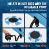 image:imageVEVOR Inflatable Water Bouncer 15ft Recreational Water Trampoline Portable Bounce Swim Platform with 3Step Ladder amp Electric Air Pump Kids Adults Floating Rebounder for Pool Lake Water Sports13ft Bluewhite