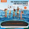 image:imageVEVOR Inflatable Water Bouncer 15ft Recreational Water Trampoline Portable Bounce Swim Platform with 3Step Ladder amp Electric Air Pump Kids Adults Floating Rebounder for Pool Lake Water Sports15ft Bluegreen