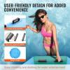 image:imageVEVOR Inflatable Water Bouncer 15ft Recreational Water Trampoline Portable Bounce Swim Platform with 3Step Ladder amp Electric Air Pump Kids Adults Floating Rebounder for Pool Lake Water Sports15ft Bluegreen