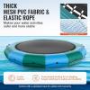 image:imageVEVOR Inflatable Water Bouncer 15ft Recreational Water Trampoline Portable Bounce Swim Platform with 3Step Ladder amp Electric Air Pump Kids Adults Floating Rebounder for Pool Lake Water Sports15ft Bluegreen