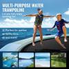 image:imageVEVOR Inflatable Water Bouncer 15ft Recreational Water Trampoline Portable Bounce Swim Platform with 3Step Ladder amp Electric Air Pump Kids Adults Floating Rebounder for Pool Lake Water Sports15ft Bluegreen