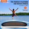 image:imageVEVOR Inflatable Water Bouncer 15ft Recreational Water Trampoline Portable Bounce Swim Platform with 3Step Ladder amp Electric Air Pump Kids Adults Floating Rebounder for Pool Lake Water Sports10ft Bluewhite
