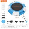 image:imageVEVOR Inflatable Water Bouncer 15ft Recreational Water Trampoline Portable Bounce Swim Platform with 3Step Ladder amp Electric Air Pump Kids Adults Floating Rebounder for Pool Lake Water Sports10ft Bluewhite