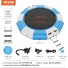 image:imageVEVOR Inflatable Water Bouncer 15ft Recreational Water Trampoline Portable Bounce Swim Platform with 3Step Ladder amp Electric Air Pump Kids Adults Floating Rebounder for Pool Lake Water Sports13ft Bluewhite