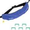 image:imageVEVOR Manual Inflatable Belt Pack for Adults 105N Buoyancy Over 80 Pounds and Up to 59 in Waist Adjustable Inflatable PFD Waist for SUP Paddelboarding Kayaking CO2 Cylinder Not IncludedBlue