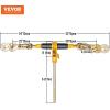 image:imageVEVOR Ratchet Chain Binder 51638 Heavy Duty Load Binders with G80 Hooks 7100 lbs Secure Load Limit Laborsaving Antiskid Handle Tie Down Hauling Chain Binders for Flatbed Truck Trailer 4 P