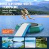 image:imageVEVOR Water Bouncer 10ft Swim Trampoline EasytoCarry Bouncing Platform with Slide Includes 3Step Ladder amp Electric Pump Ideal for Pool amp Lake ActivitiFloating Jump System for Kids amp Adults