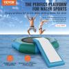 image:imageVEVOR Water Bouncer 10ft Swim Trampoline EasytoCarry Bouncing Platform with Slide Includes 3Step Ladder amp Electric Pump Ideal for Pool amp Lake ActivitiFloating Jump System for Kids amp Adults