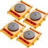 image:imageVEVOR 4PCS Machinery Skates Dollies 17637 lb Heavy Duty Equipment Moving Skates with 4 PU Wheels 360 Rotation NonSlip Cap LowProfile Industrial Mover Rollers for Factory Warehouse Workshop4piece Pu Wheels