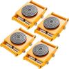 image:imageVEVOR 4PCS Machinery Skates Dollies 17637 lb Heavy Duty Equipment Moving Skates with 4 PU Wheels 360 Rotation NonSlip Cap LowProfile Industrial Mover Rollers for Factory Warehouse Workshop4 Pcssteel Wheels