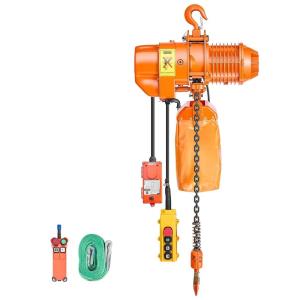 image:imageVEVOR Electric Chain Hoist 2200 lbs Load Capacity 10 ft Lifting Height 120V Single Phase Overhead Crane with Chain 10 ft Wired Remote Control for Garage Shop Hotel and Home1100lbs 20FT