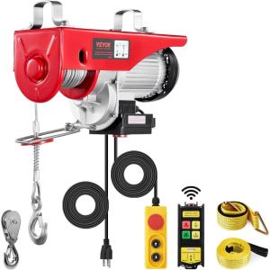 image:imageVEVOR Electric Hoist with Remote Control 440 lbs Material Handling Tool 110V Electric Hoist with 14ft Remote Control for Factories Warehouses Construction Site Attic2200LBS WirelessWired