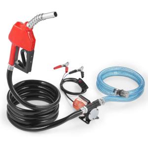 image:imageVEVOR Fuel Transfer Pump 12V DC 8 GPM 16 HP Portable Electric Diesel Transfer Pump with Auto ShutOff Fuel Nozzle Long Inlet amp Outlet Hose for Gasoline Diesel Kerosene Methanol Blends
